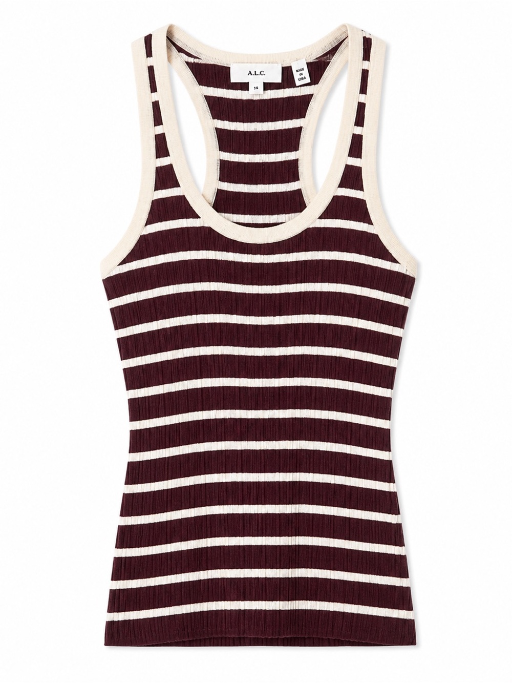 A.L.C Iris Fine Cotton Knit Tank - Size XS